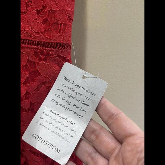 ASTR The Label Lattice Inset Lace spaghetti strap boho party event dress NWT - Picture 3 of 4